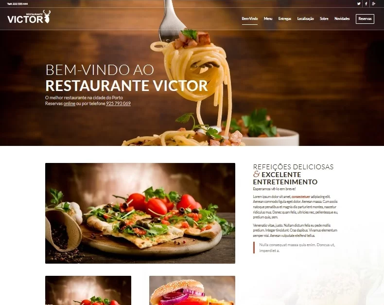 Site demo Restaurante